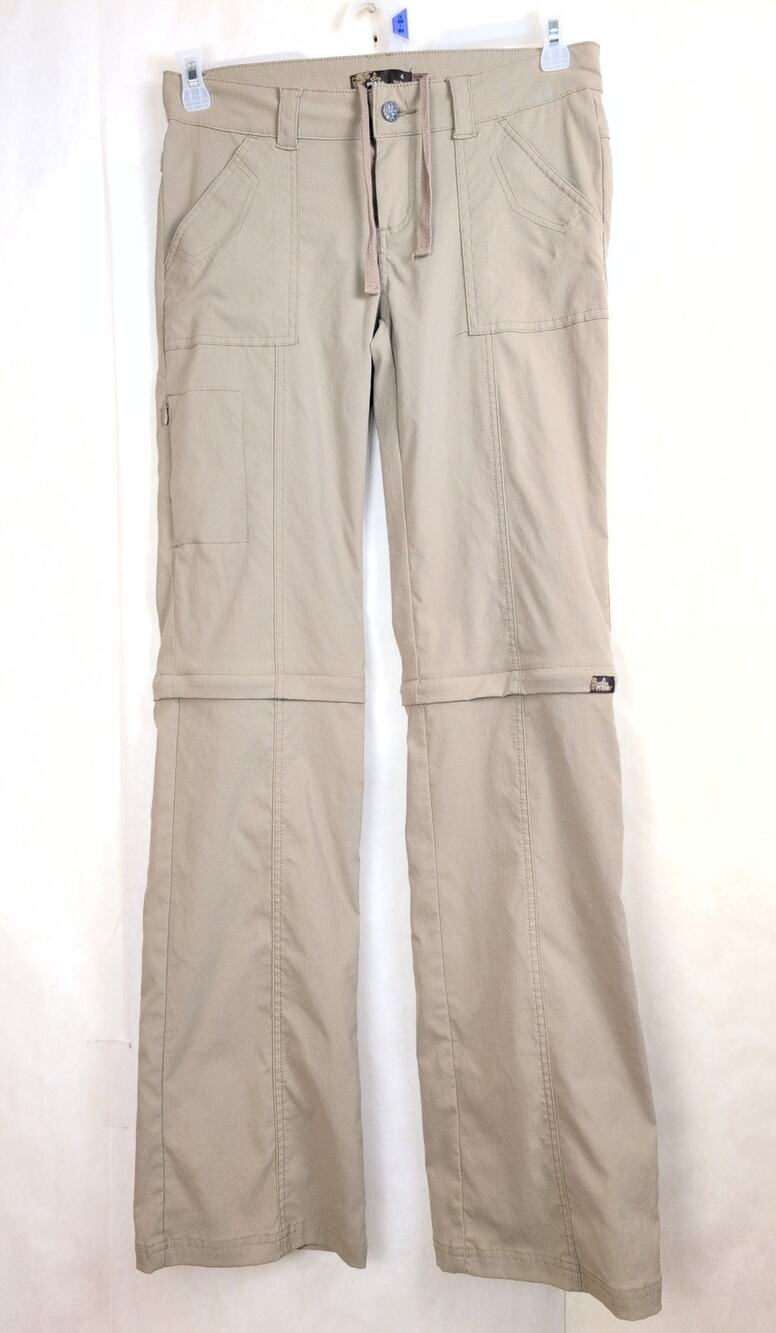 Prana Monarch tan convertible hiking pants Size 4 Tall Gorpcore Utility Granola